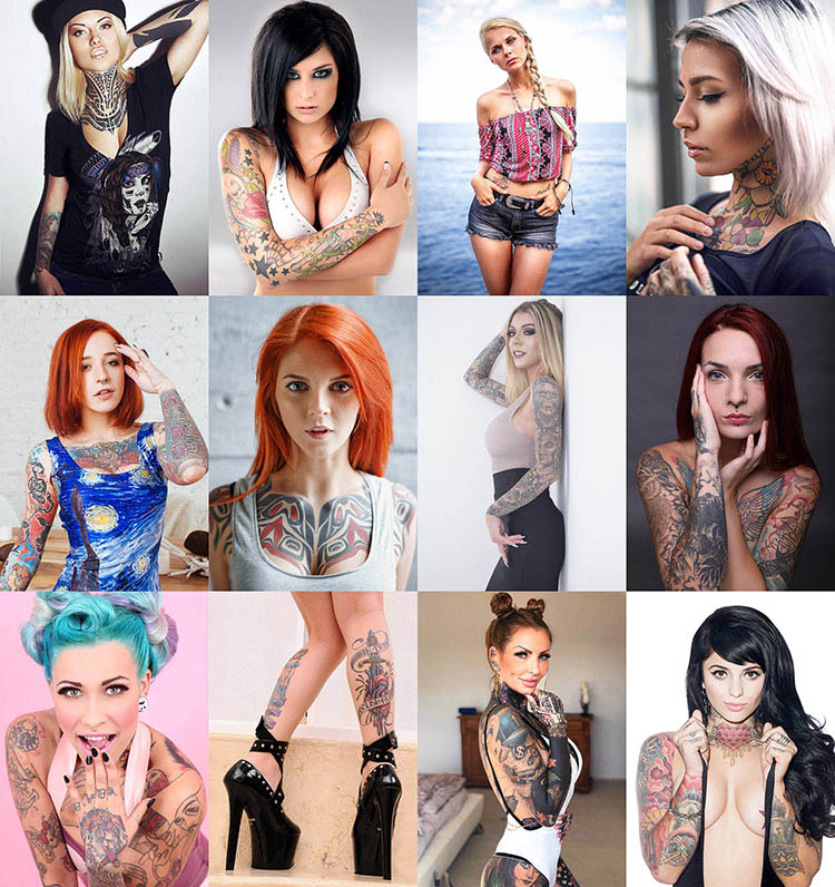 Sexy Tattooed Babes - Choice Of 95
